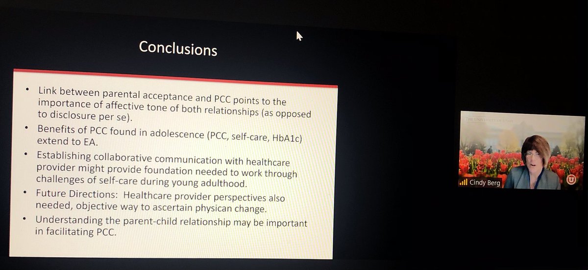 Diabetes Peds Psych SPP (@sppdiabetespsy) on Twitter photo Dr. Cynthia Berg shares about parental involvement and the impact of the healthcare provider/patient relationship for emerging adults.
<a href="/SPPDiv54/">Society of Pediatric Psychology</a> #vSPPAC2021 #thisispedspsych #t1d #insulin Dr. Cynthia Berg shares about parental involvement and the impact of the healthcare provider/patient relationship for emerging adults.
<a href="/SPPDiv54/">Society of Pediatric Psychology</a> #vSPPAC2021 #thisispedspsych #t1d #insulin
