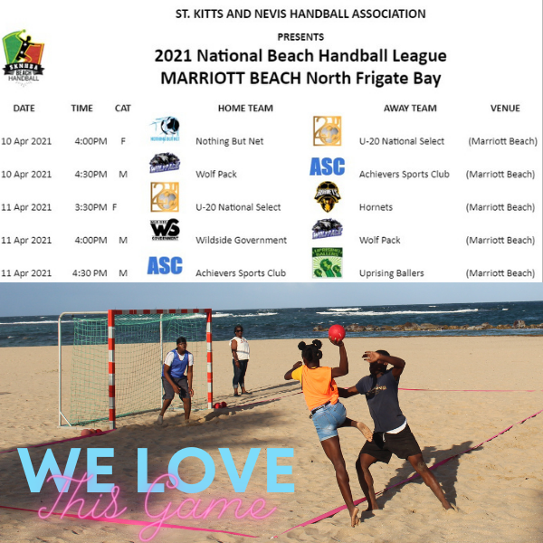 sknhandball's tweet photo. SKN Beach Handball Continues tomorrow. Here's the schedule of the remaining games. @StKittsMarriott #sknbeachhandball #sknhandball #welovethisgame #handballstrive https://t.co/MniR6mRVeI
