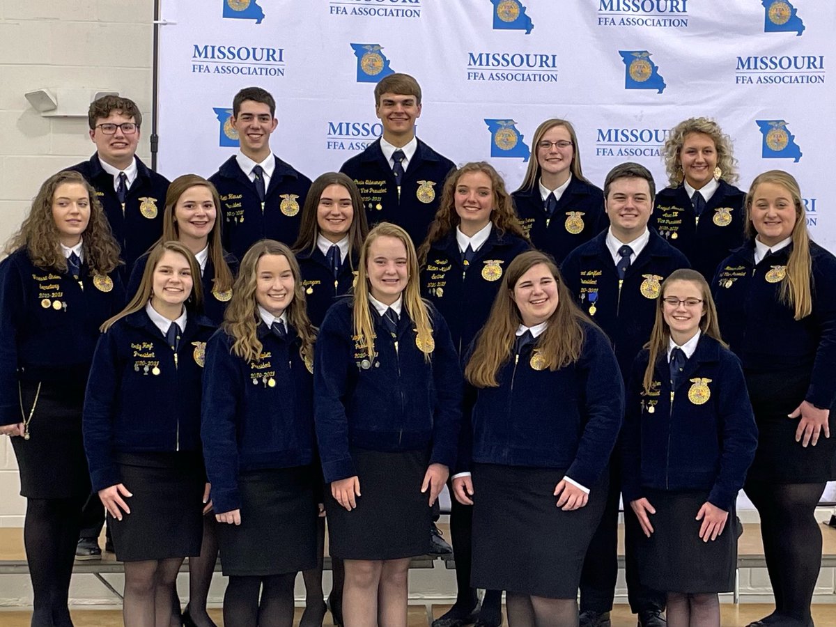 troyffa's tweet photo. Congratulations to the newly selected 2021-2022 Missouri FFA Officer team, especially our very own Bella Hutton Kidwell! https://t.co/jgPS1oM7dI
