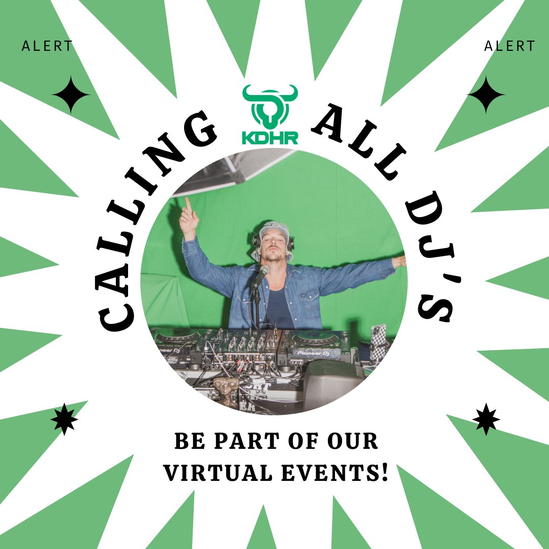 🌟Calling al DJ's 🌟 KDHR is looking for DJ's who would be interested in being part of our Virtual DJ Takeovers via Twitch! If you are interested send us a DM or email us at kdhr@csudh.edu !