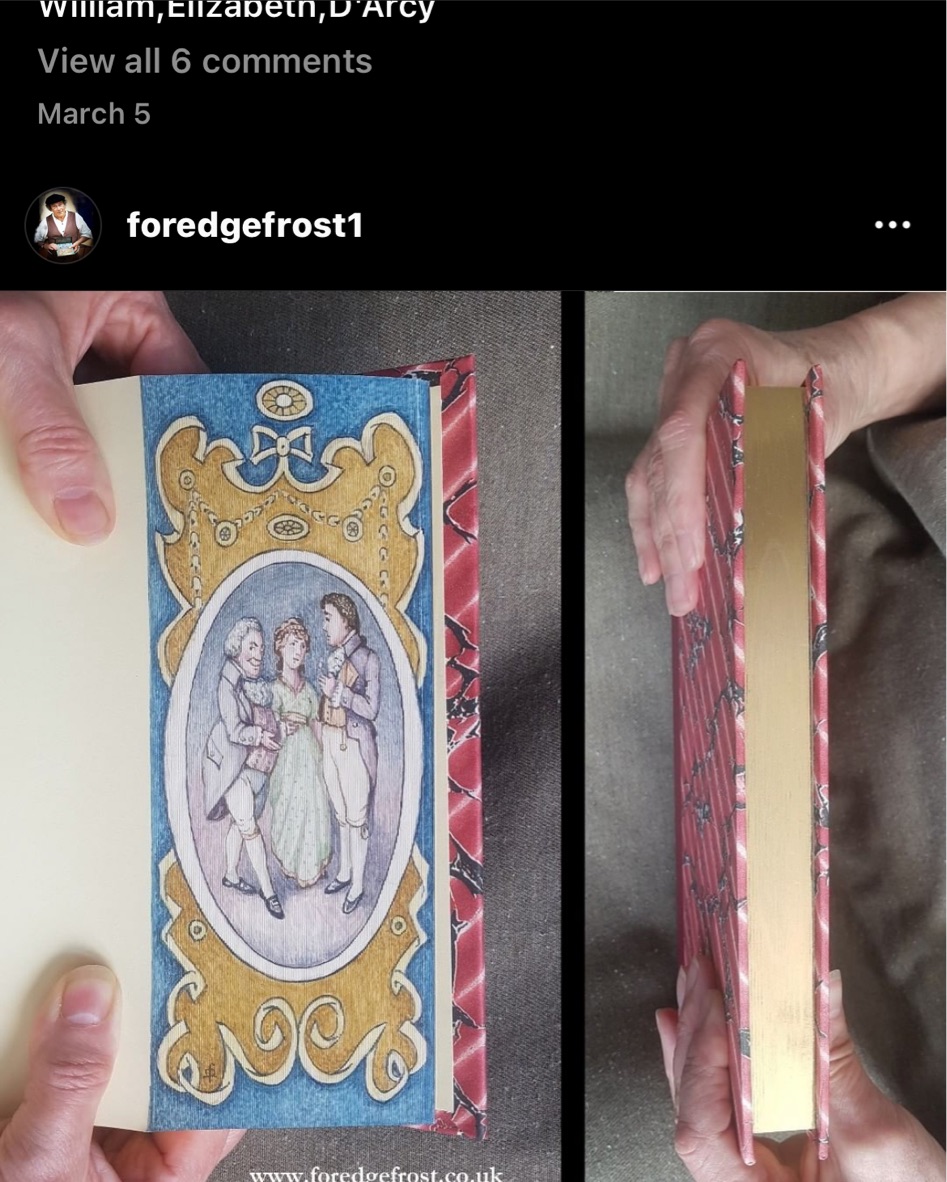 brandiefriesens's tweet photo. Just one more post about @foredgefrost1 , b/c this #artist deserves it! If you love #books and #bookprinting , you MUST check him out. #handpainted images on #foredge of the #book disappear under #gildededges ! Wow π€© ππ!
π
π¨π»βπ¨
π¨
#art #artisan #publishersbinding https://t.co/Yw7EYUrOD5