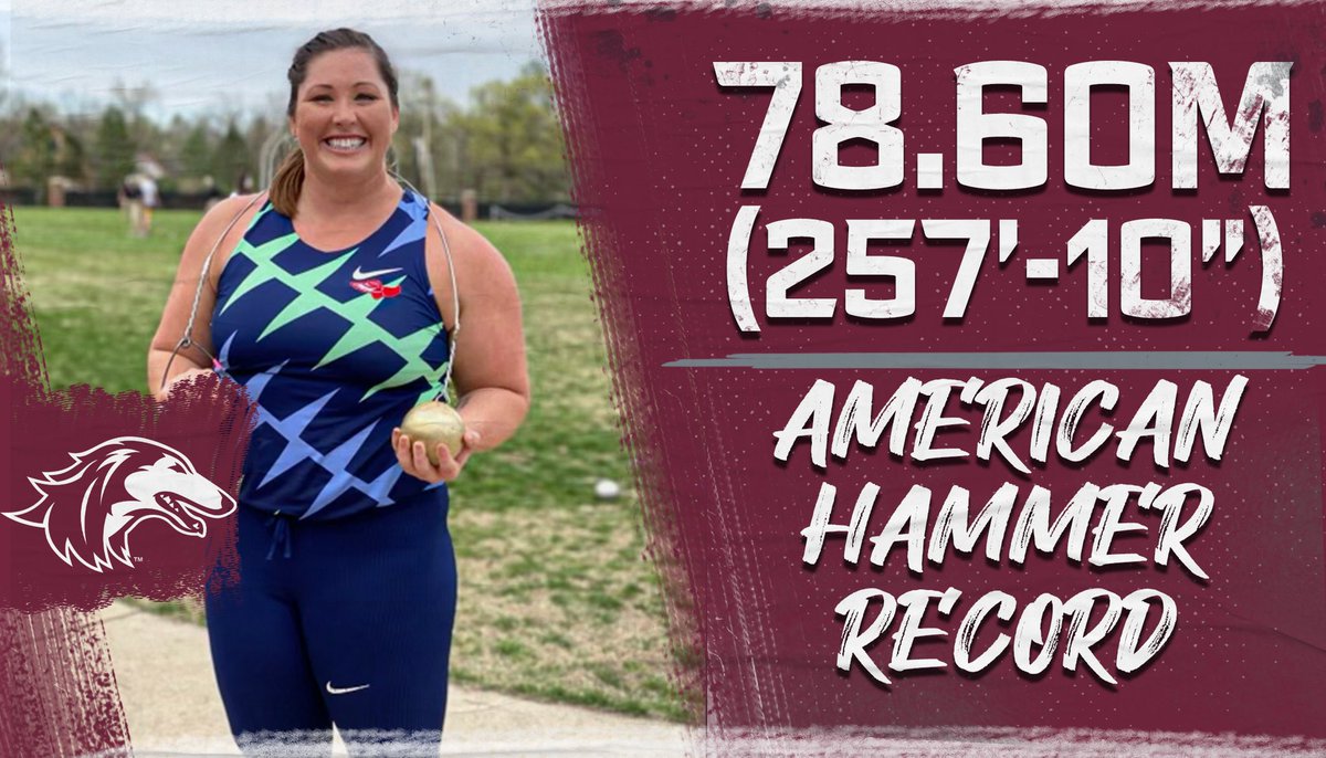 ‼️DEANNA PRICE‼️

🇺🇸NEW AMERICAN RECORD🇺🇸

Price tops her American hammer record by connecting on a mark of 78.60m (257’-10”) today!

#WeAreSouthernIllinois | #SalukiPride