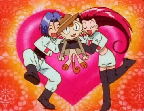 ChikoritaCheez's tweet photo. Team Rocket hugging Meowth then vs now https://t.co/Os5CTGLPpo