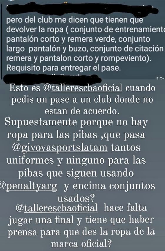 CocoCoti's tweet photo. Me gustaría saber si todas las personas que defienden la GESTION FASSI, saben lo que está pasando en el club.
Es realmente vergonzoso y humillante que hasta les pidan a las jugadoras que devuelvan LA ROPA QUE USAN PARA ENTRENAR. https://t.co/bu8Ge4jF6B