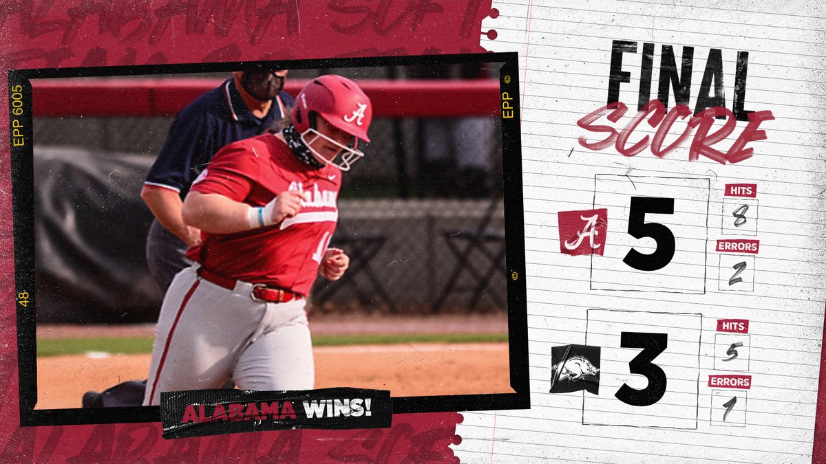 AlabamaSB's tweet photo. 𝗔𝗹𝗮𝗯𝗮𝗺𝗮 𝗪𝗶𝗻𝘀 𝘁𝗵𝗲 𝗦𝗲𝗿𝗶𝗲𝘀 𝗢𝗽𝗲𝗻𝗲𝗿 𝗶𝗻 𝗙𝗮𝘆𝗲𝘁𝘁𝗲𝘃𝗶𝗹𝗹𝗲

#Team25 #RollTide https://t.co/wyVzh3iUlz