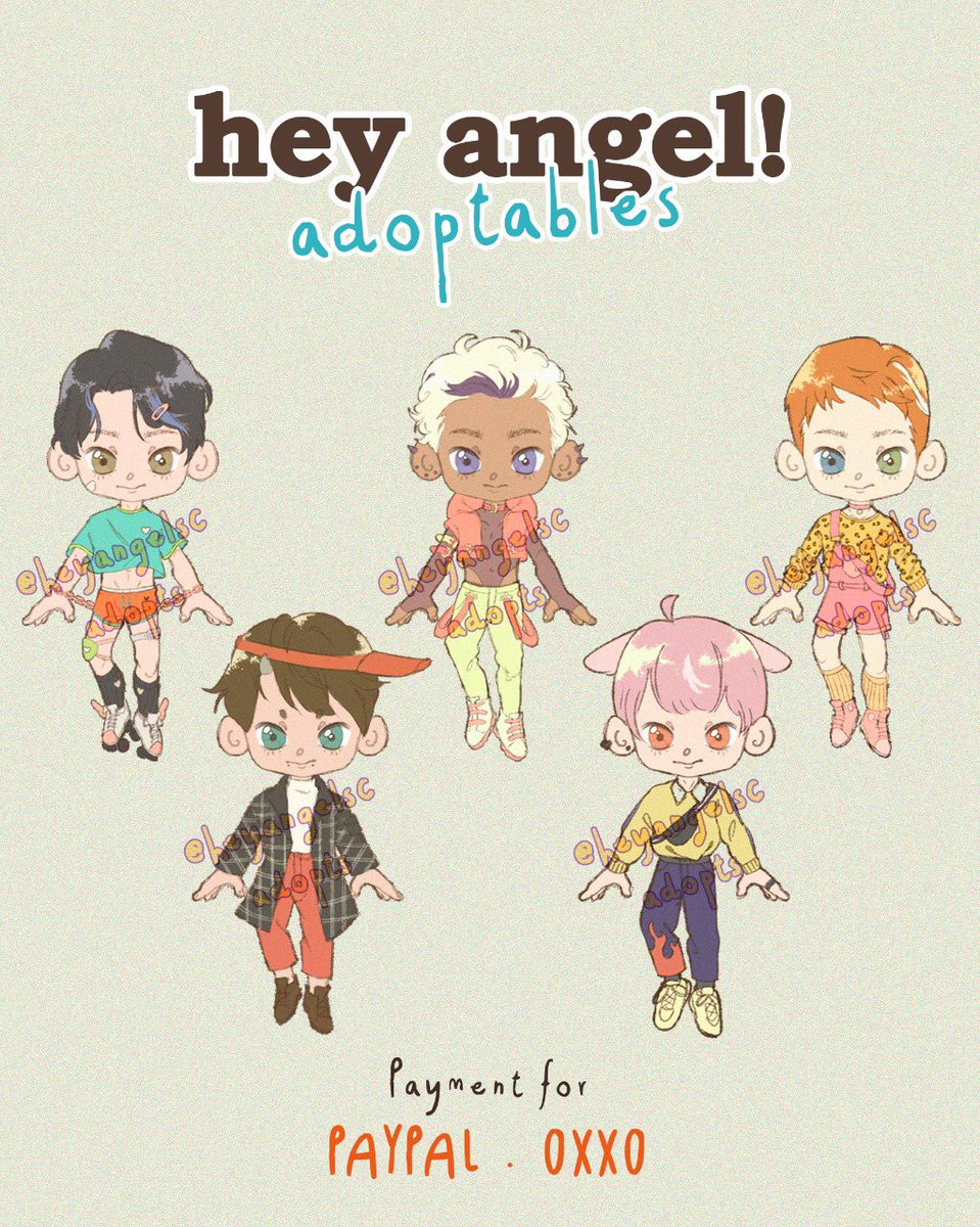 heyangelsc's tweet photo. if you’re interested, send me a PM 💖

20$ ea
25$ (+ bust sketch in my regular style) 
#adoptables #originalcharacter #buyingconten #adopts #forsale #characterdesign #chibi #cuteness #chibiart https://t.co/uLnPng9uer