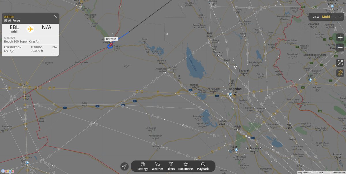 no_itsmyturn's tweet photo. 0034Z
US Army 🇺🇸 B300
N914JA | #ACA650 | #DRFTR32
#ISR mission over Albukamal / Al-Qaim
#Syria 🇸🇾 / #Iraq 🇮🇶 https://t.co/xq77Uq84zN