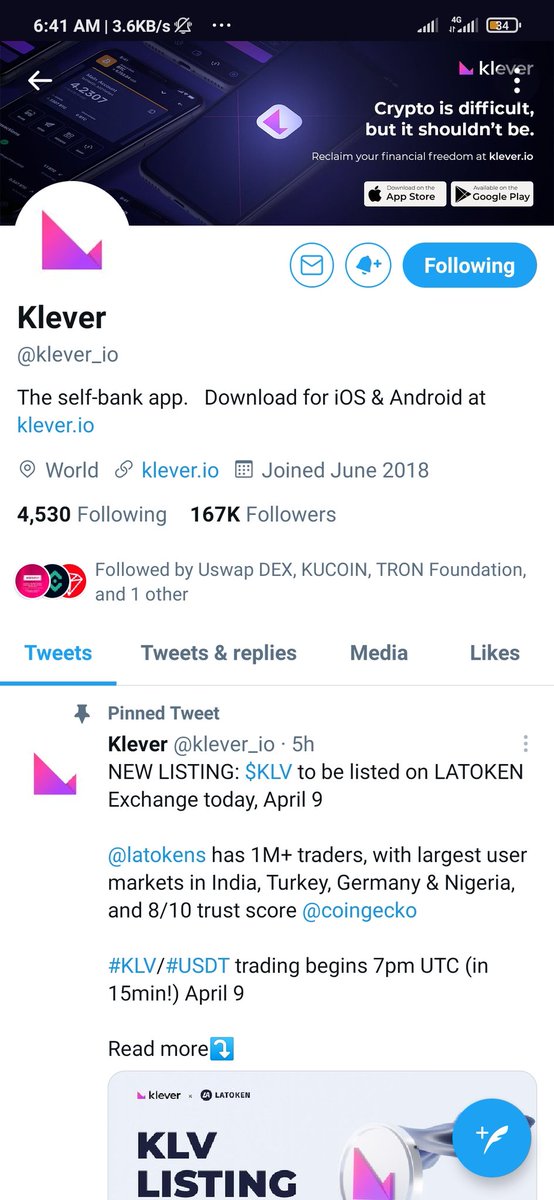 Ashik1385's tweet photo. @klever_io @latokens https://t.co/iTxsac37mn