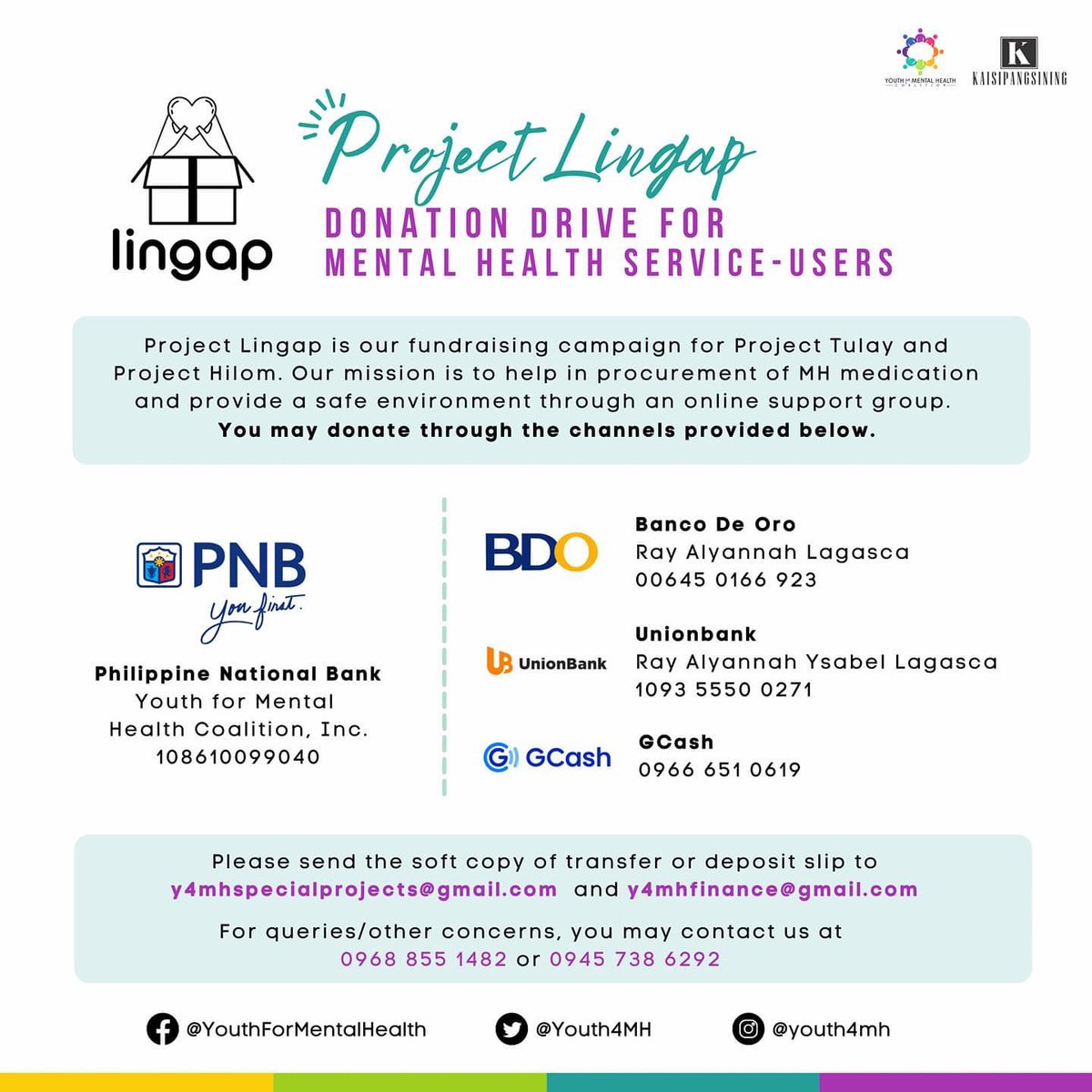 raymond_naguit's tweet image. We need your help in ensuring supply of medications for people with mental health concerns!

@Youth4MH is reopening Project Tulay (MH meds assistance and delivery) and Project Hilom (online support group sessions) this April to accommodate requests.

#MoveForMentalHealth