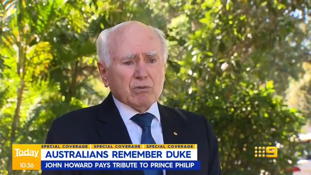 Former Prime Minister John Howard has addressed the media following the Duke of Edinburgh's death. 9News