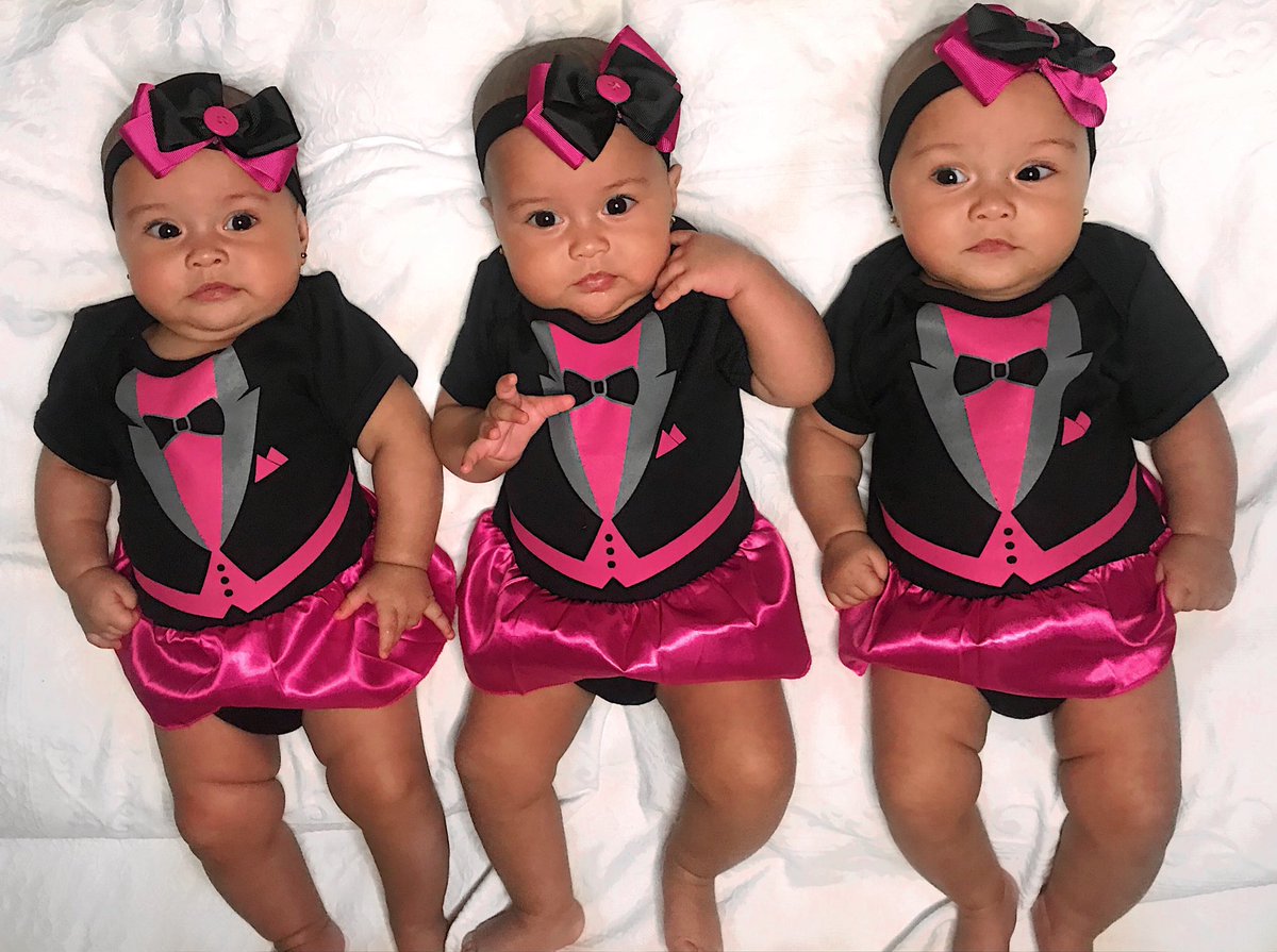 juliarodrih's tweet image. 6 meses das Poderosas Trigêmeas 💓🍼👶🏻💼✨