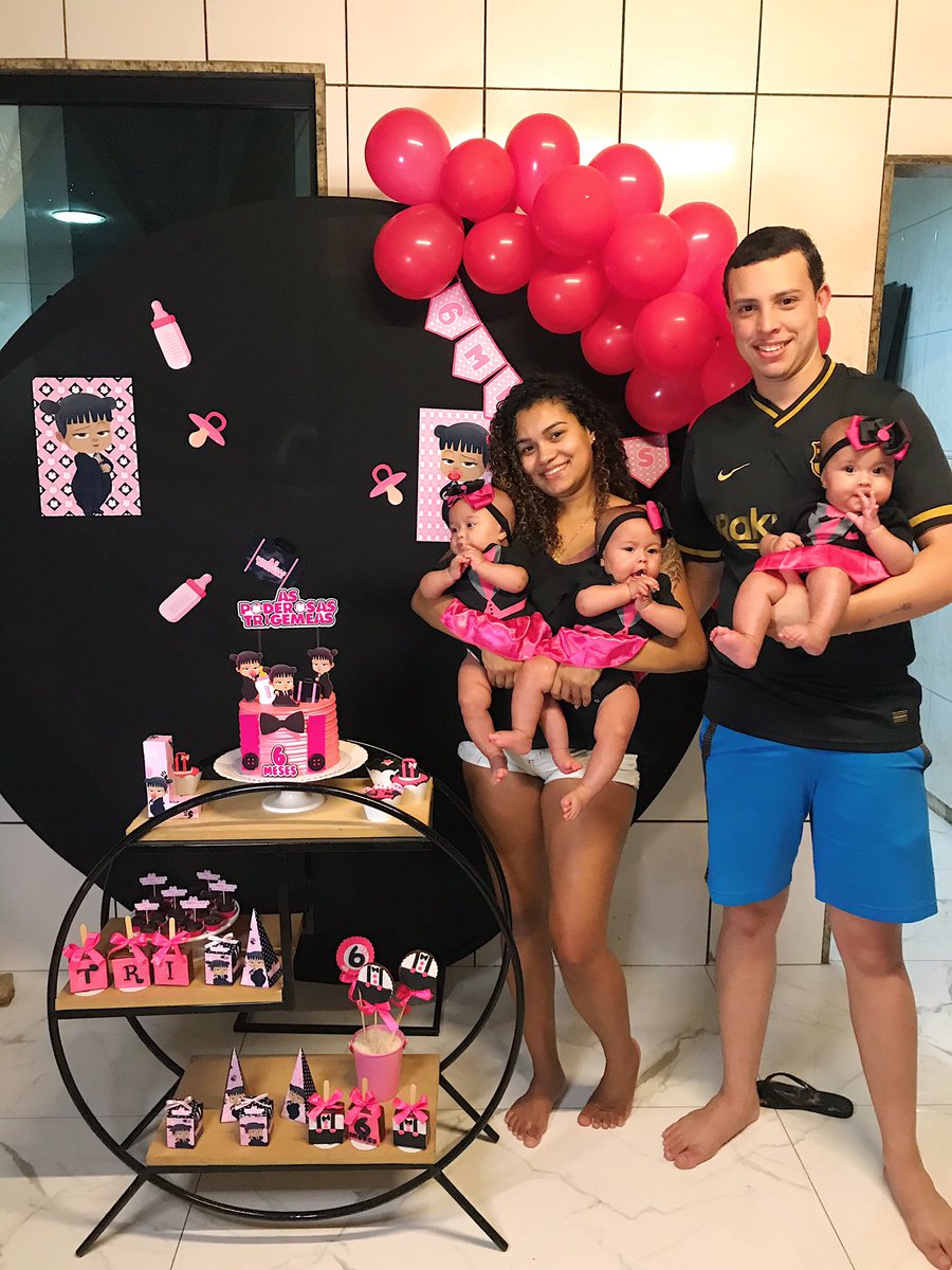 juliarodrih's tweet image. 6 meses das Poderosas Trigêmeas 💓🍼👶🏻💼✨