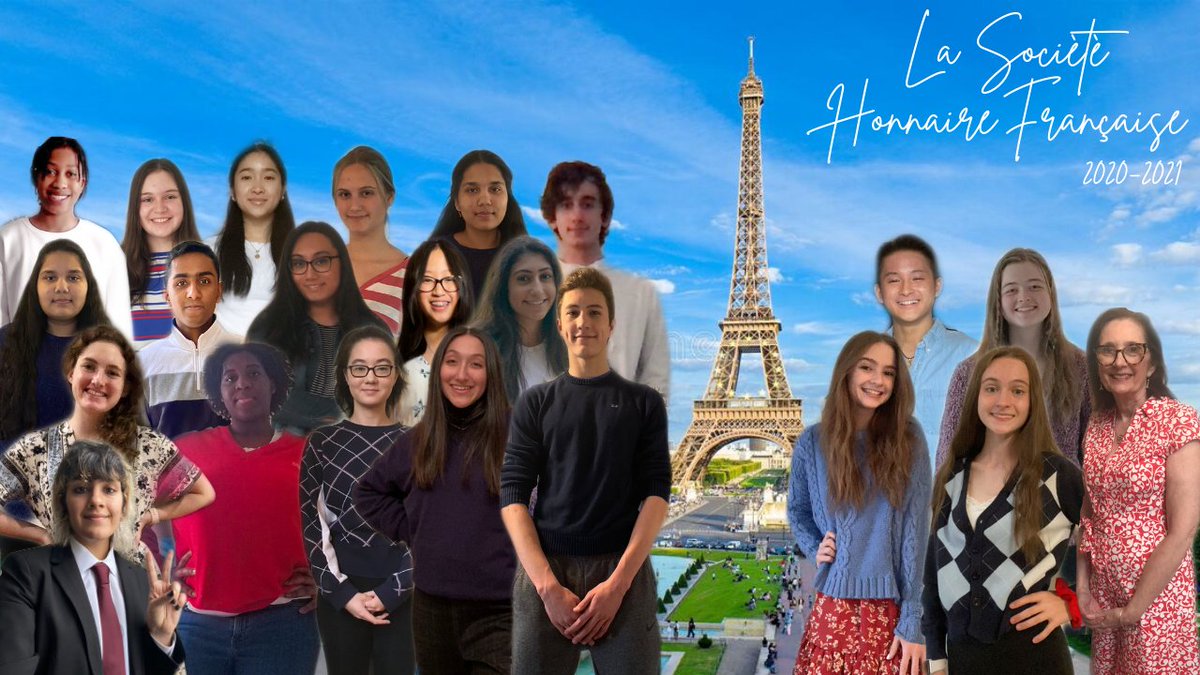 The Battlefield HS French Honor Society didn't let a virtual Induction Ceremony stop them from capturing a group picture. Congratulations to all of the inductees! @PWCSWorldLang
