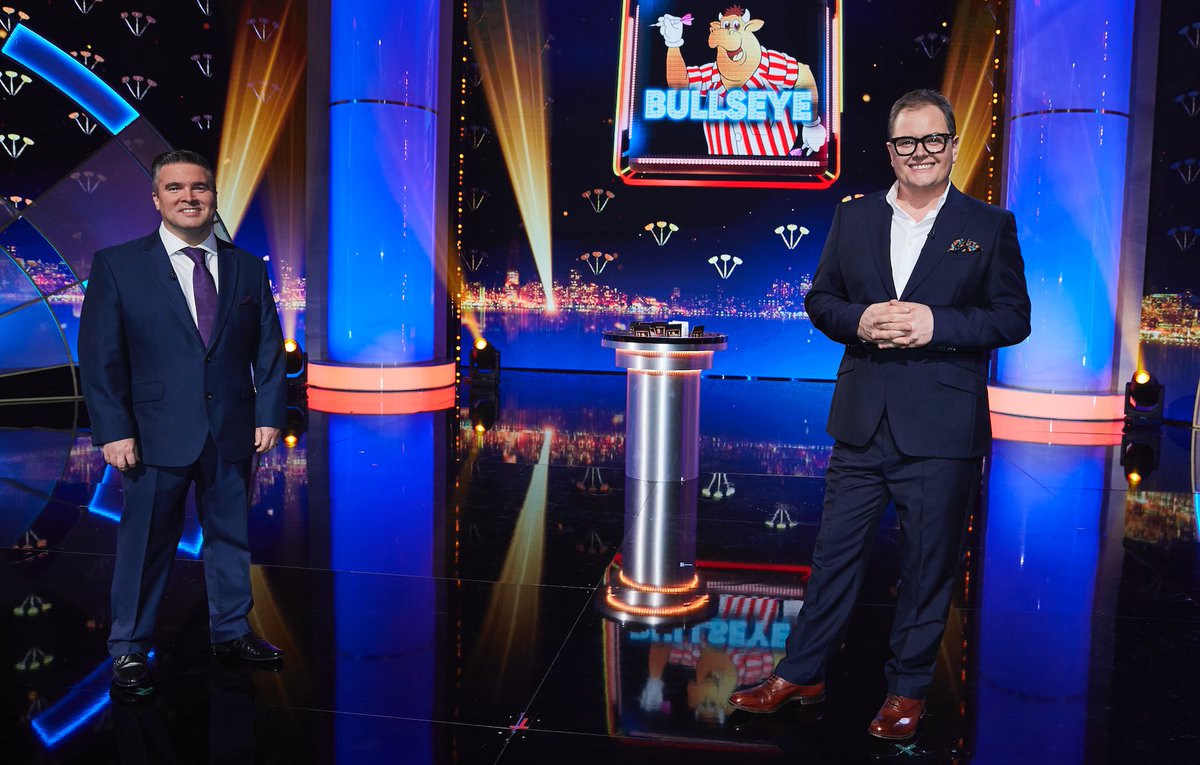 Bullseye (@bullseyetvshow) on Twitter photo 📢Tonight, 8.30pm on <a href="/ITV/">ITV</a>...
The Bullseye Edition of #EpicGameshow with <a href="/chattyman/">Alan Carr Chatty Man</a> & <a href="/LittleRichard/">Richard Ashdown</a>! 📢Tonight, 8.30pm on <a href="/ITV/">ITV</a>...
The Bullseye Edition of #EpicGameshow with <a href="/chattyman/">Alan Carr Chatty Man</a> & <a href="/LittleRichard/">Richard Ashdown</a>!