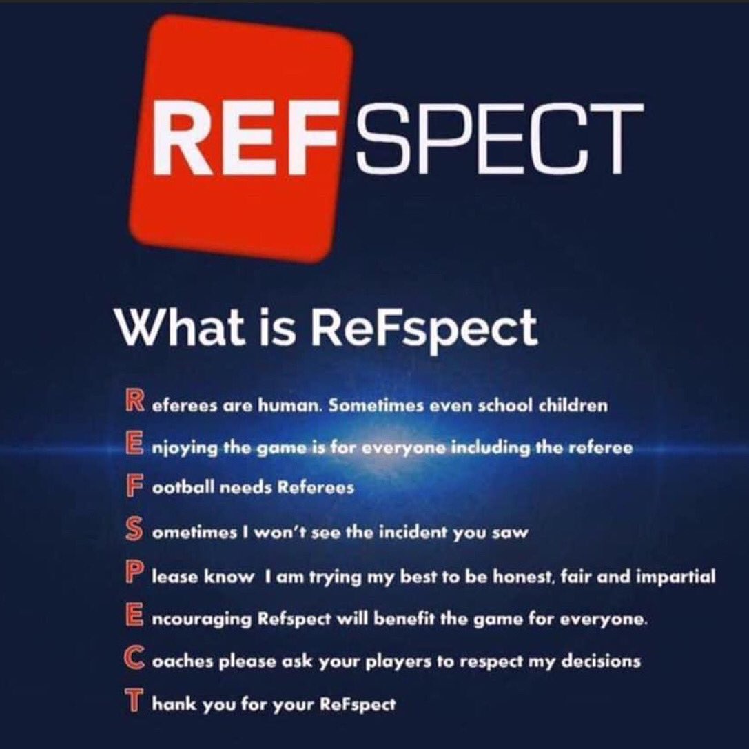 AfcGarforth's tweet image. One of the biggest things to remember is all our referees like yourselves are giving up their free time too ⏱⏱ which allows your football game to take place. 
please remember just like your child, confidence can be made or broken in a game of 2 halves 
❌No Ref = ❌No game
