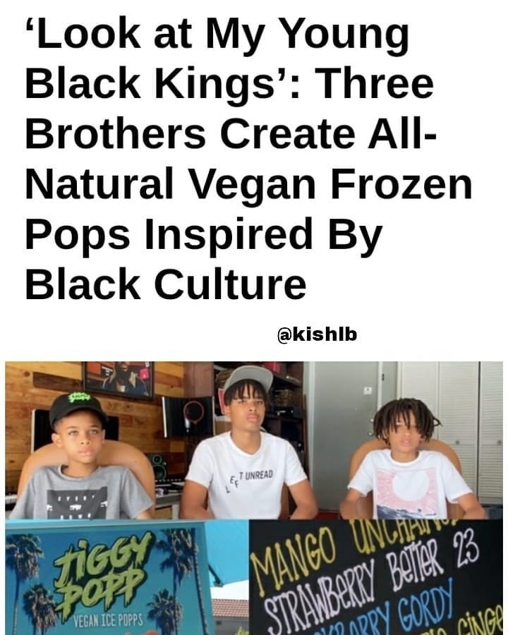 UnitedBlackOrg's tweet photo. @unitedblacklibrary #ShoutoutSunday @jiggypopp!

 🥰🥰 Amid a #pandemic, a #civilrights reckoning, and the heat of the Los Angeles summer, three young brothers are helping to cool the place down with a hip-hop-inspired #healthy #frozenpop business that donates a portion of its pr https://t.co/1WUBhM2inH