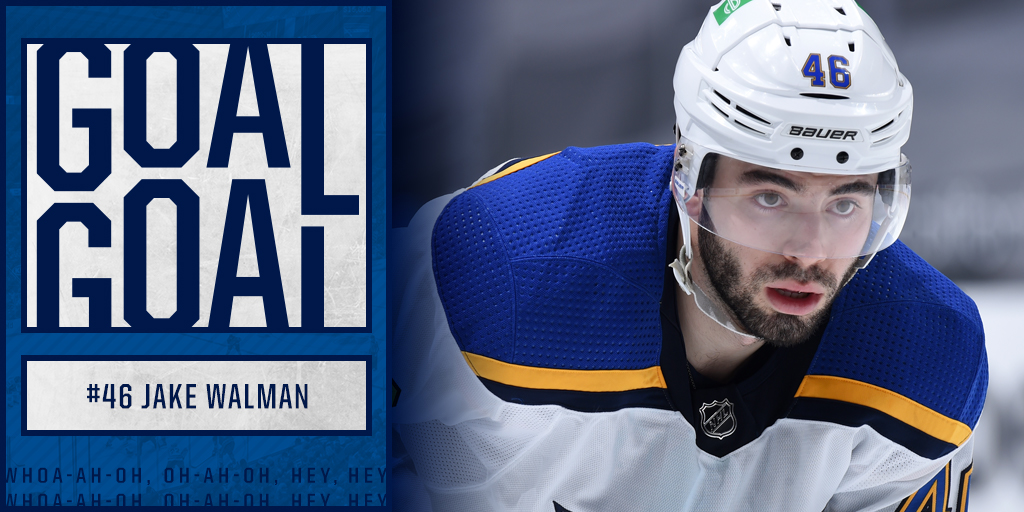 StLouisBlues's tweet photo. BLUES GOAL! Jake Walman does it again. 

Blues 8, Wild 1. #stlblues https://t.co/k43rQDcSfG