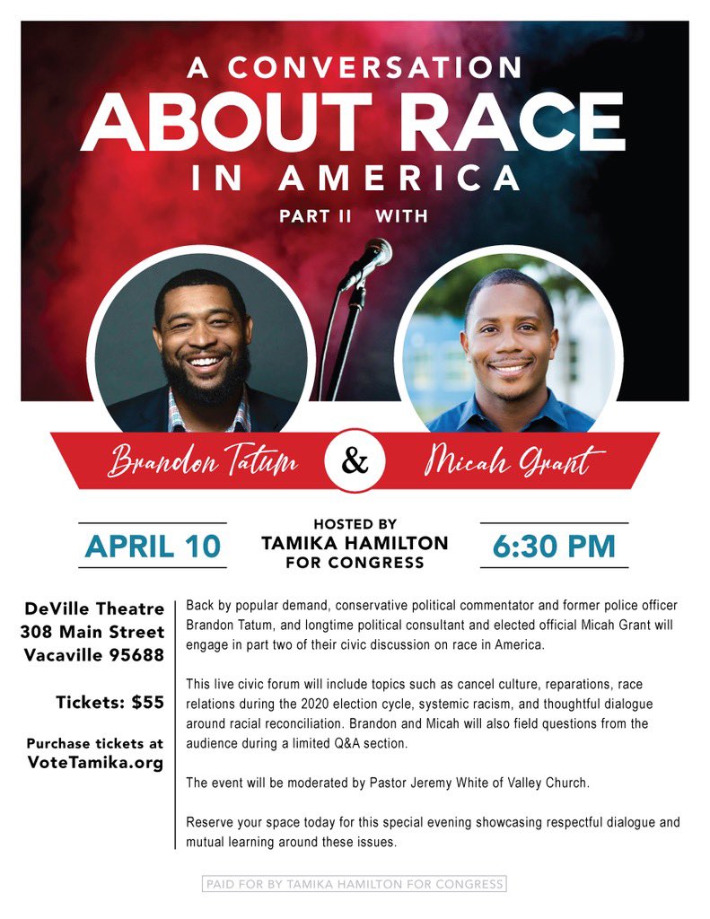 TheOfficerTatum's tweet photo. Catch me in Sacramento April 10!! Excited to get part 2 of this convo out to the world. https://t.co/Yyi5YtuuPr