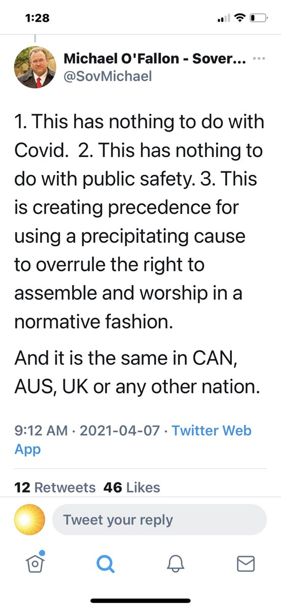 Foreign preacher instructing Alberta Christian believers to push back. Telling Albertans this has nothing to do with covid. AHS and UCP just want to attack Christians and persecute them. Sure. Sounds plausible. 