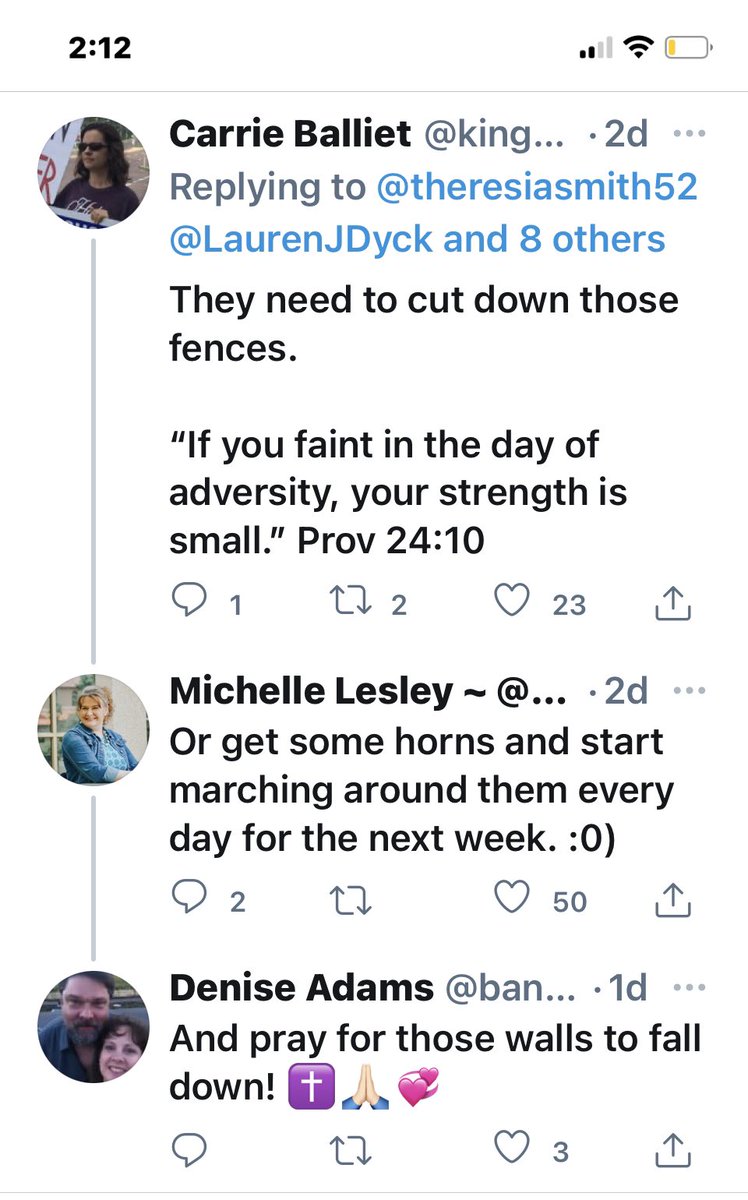 Options for retaliation. Box cutters and Jericho marches. Maybe god will collapse the metal fencing like he did the walls of Jericho. Radicalized evangelicals are convinced anyone with opposing beliefs is a totalitarian. Comparison to Hitler & Ceaușescu. PROJECTION much?