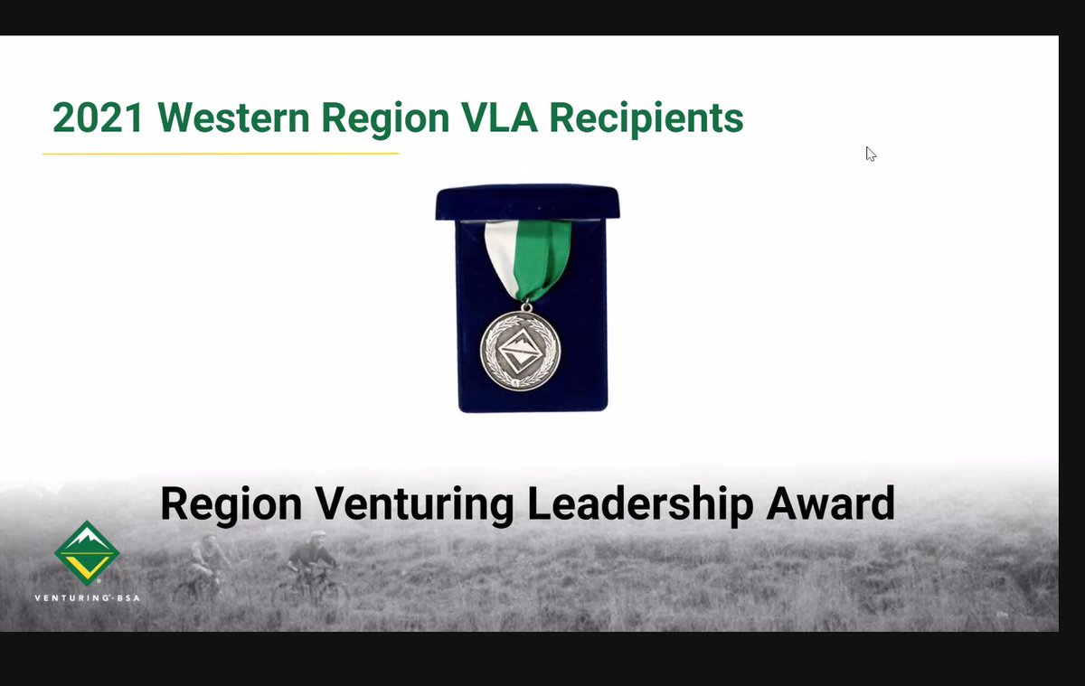 Excited to join the Western Region VOA tonight to discuss our Philmont Conference this summer, and to see who received the WRV VLAs! Congrats everyone! <a href="/VenturingWR/">WR Venturing</a>