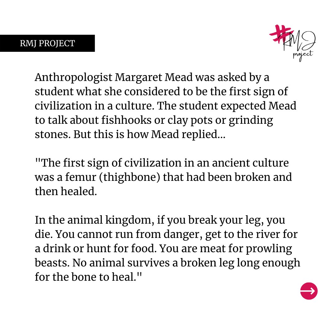 RMJproject's tweet photo. "Never doubt that a small group of thoughtful, committed citizens can change the world; indeed, it's the only thing that ever has."
- Margaret Mead, Anthropologist 
--
#rmjproject #womensupportingwomen #girlpower #YesSheMatters https://t.co/9IqSSJl1cW
