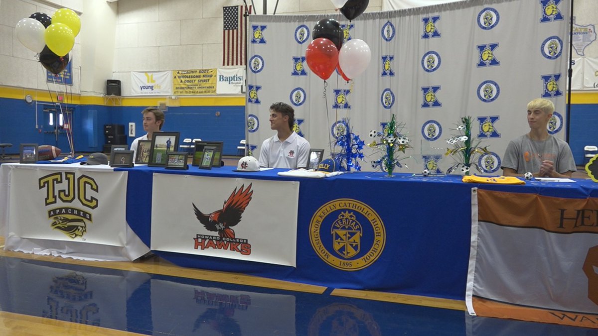 .<a href="/MKCHSNews/">MKCHS News</a> w/3 signing college scholarships. Twin brothers Braden and Aaron Sheldon signed for football and baseball. While. Sam Laine will play soccer at Hendrix College next year. 

Congrats to all three and to hear more, click and follow this link -> kfdm.com/sports/content…