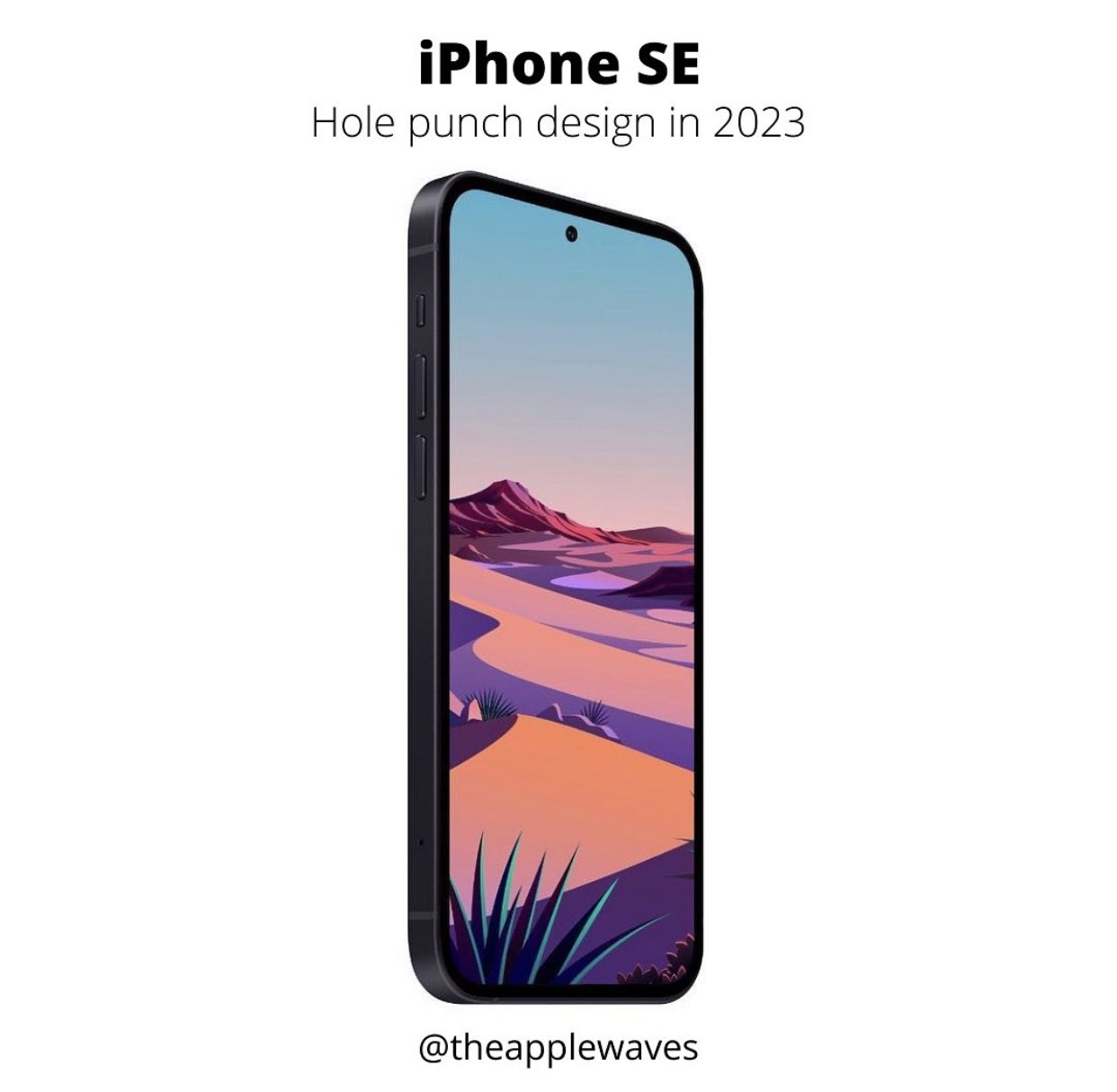 Apple Waves Apple Is Said To Be Working On A 6 1 Inch Version Of The Iphone Se That Features A Hole Punch Design Rather Than A Notch Apple Is Rumored To