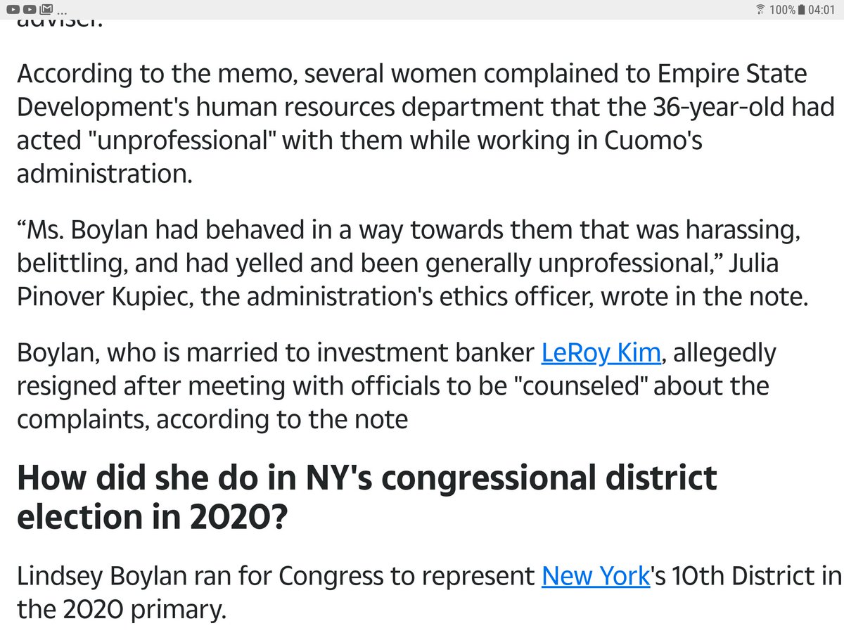 Having Been Reprimanded, Lindsey Boylan Chose To Resign, Several Days Later She Asked To Be Reinstated..She Wasn't Successful..Left With A Chip On Her Shoulder?? https://t.co/FFo9pafPMh