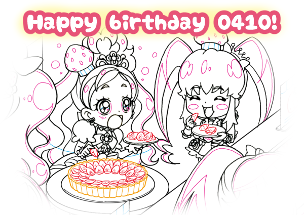 キュアフローラお誕生日おめでとう🌷
ケーキを食べてるカットがあったような…と思って「おともだちピンク」の線画を引っ張り出してきたのですが、食べる側じゃなくて作る側でした💦笑
キュアプリンセスはつまみ食いしちゃってますね🤭
#キュアフローラ生誕祭2021 
