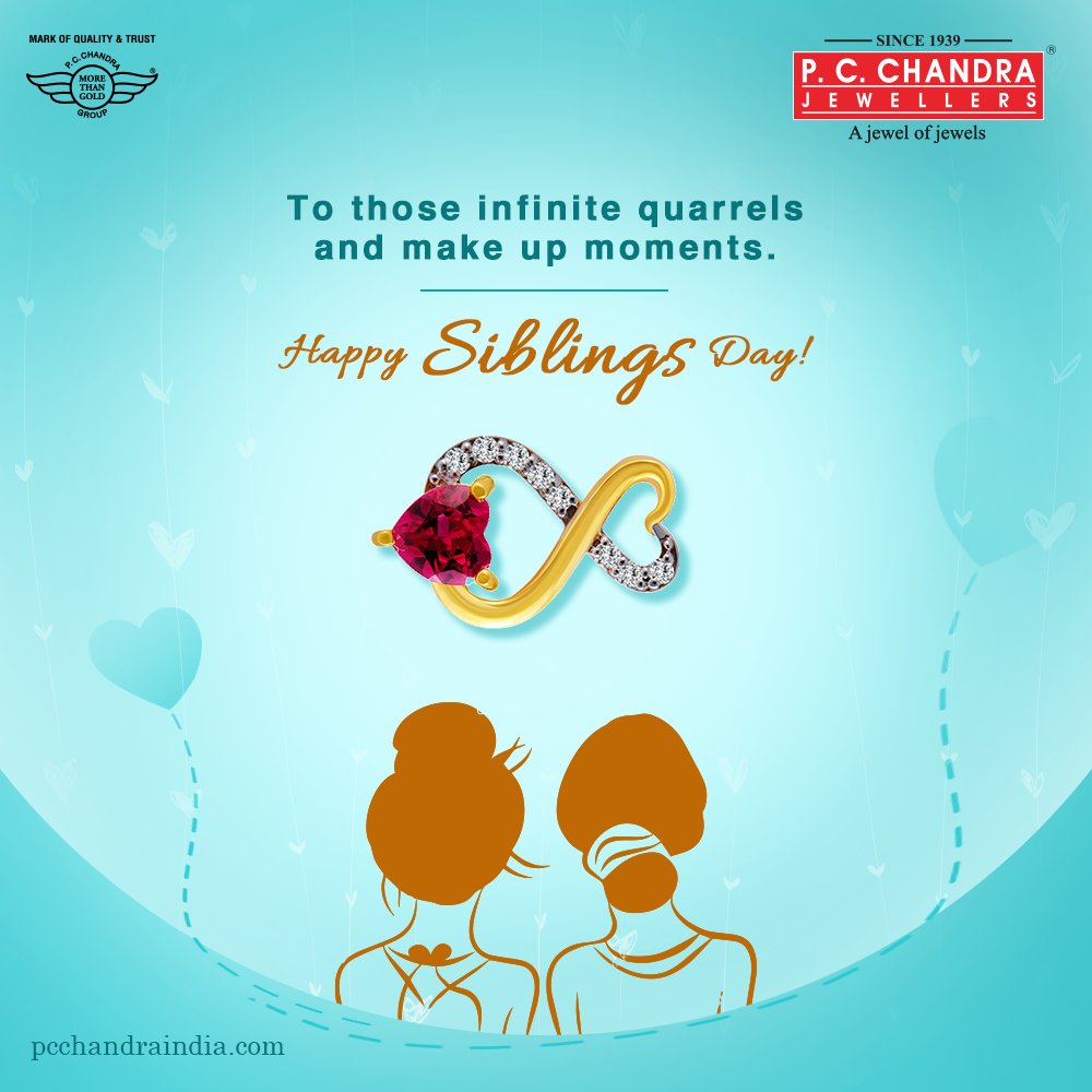 PCChandraJwelrs's tweet photo. The bond that sparkles through even the darkest of times. Here’s wishing everyone a very Happy Siblings Day.
#happysiblingsday #siblingsday #siblingsbonding #siblinglove #siblings #nationalsiblingsday #siblingsgoals #siblinglove #pcchandrajewellers #pcchandraindia #PCChandra https://t.co/iyrnWNQZI7