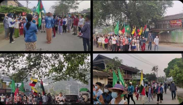 ChitSuThansin's tweet photo. Protest Against Military Coup in Moegaung📍tdy. Despite repeatedly crackdowns by Junta,these brave civillians in MYANMAR Never give up on Democracy.
ELECTED CRPH
#Apr10Coup
#WhatsHappeningInMyanmar #IssueInterimConstitution https://t.co/FyTb1vLG7Q