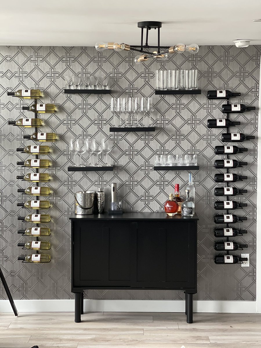 SEWINNOVATIVE's tweet photo. Finally finished my bar wall! Can’t wait to host 🤗 #barwall #homebar #HGTV #DIY #DC #DMV @the_belgard #winebar https://t.co/yYnJnhxkkv