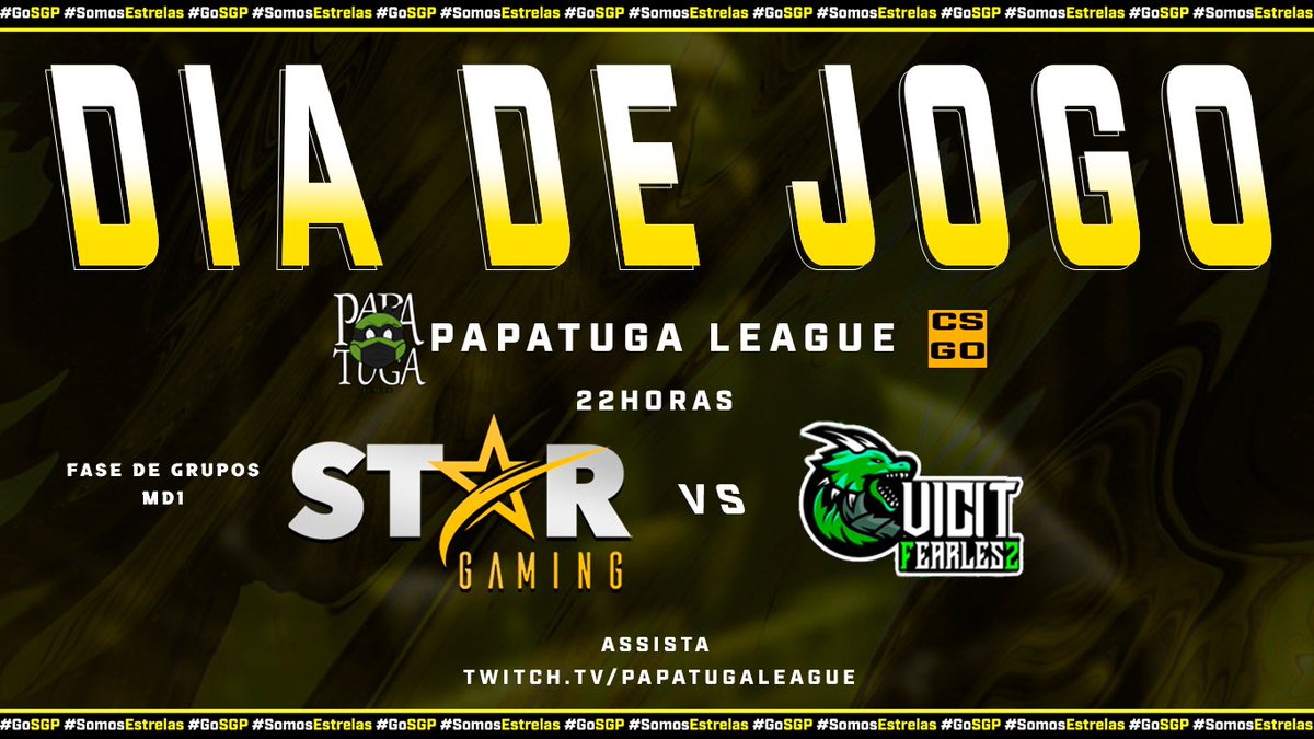 StarGamingBR_'s tweet image. Hoje não tem qualify da ECL mas tem o nosso 1° camp de CSGO, pela "Papatuga League".

Nossa estréia é as 22horas contra a "Vicit Fearless".

Mandem boas energias aos inimigos, porque irão precisar. 

#GoSGP ✨
#SomosEstrelas ⭐️

Assista-&amp;gt; twitch.tv/papatugaleague