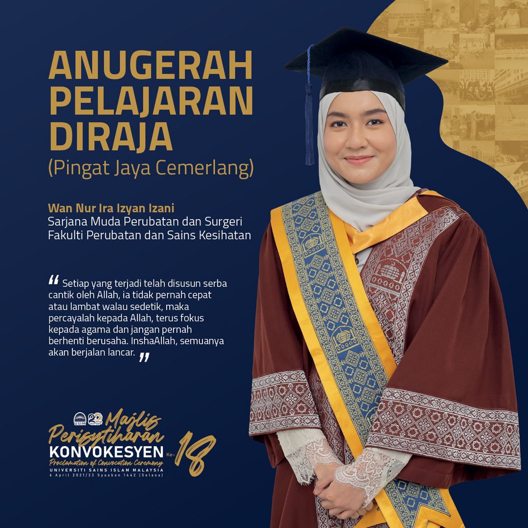 Usim Official Su Twitter Miracle Is Another Name For Hard Work Jadi Berusaha Keraslah Untuk Mencapai Semua Cita Cita Kita Penerima Anugerah Diraja Usim Wan Nur Ira Izyan Izani Fakulti Perubatan