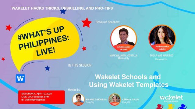 WHAT's UP #Philippines Live Session 3: <a href="/wakelet/">Wakelet 💙</a> School Program and #Wakelet Template April 10, 2021 <a href="/JBDbiz/">James (Wakelet) 🔜 ISTE</a> <a href="/kyteijas/">Teijas</a> <a href="/MisbahGedal/">Misbah Gedal</a> <a href="/Cnight97/">Callum</a> <a href="/Amy_Wakelet/">Amy @ Wakelet</a> <a href="/MichaelFD95/">Michael</a> <a href="/malesido_mae/">sheila mae malesido</a> <a href="/CGaloy/">Colyne galoy</a> <a href="/danieltimbal/">Daniel Timbal</a> <a href="/HaideeGarrido/">teacherhaidz</a> <a href="/jonel_cabela01/">Jed Cabela</a>