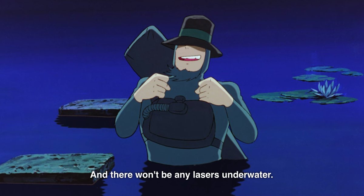 he’s gonna be so surprised when he learns about underwater lasers