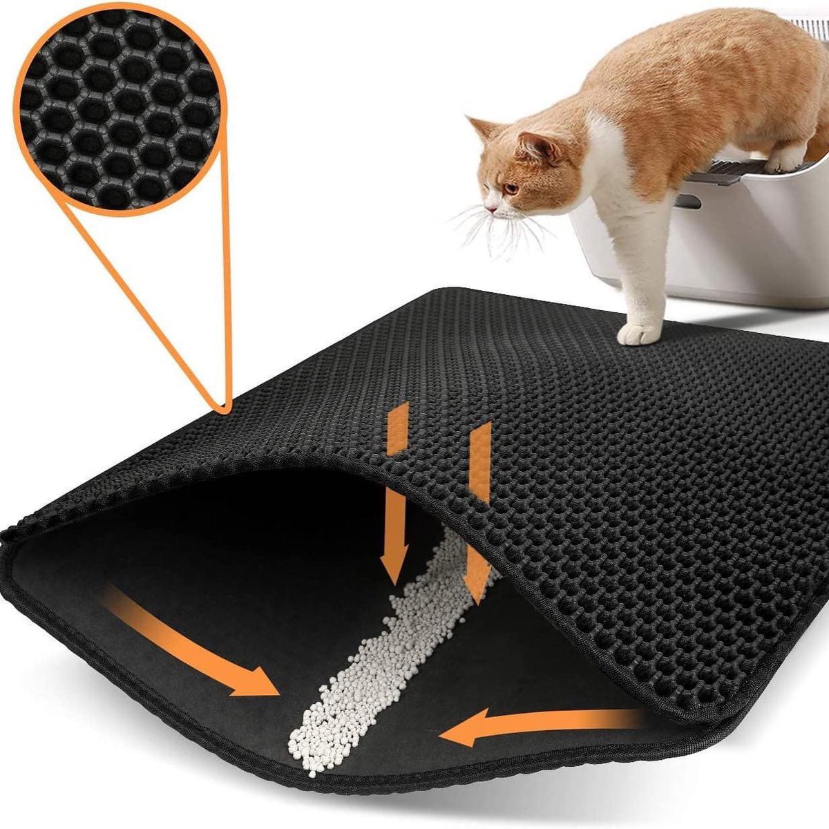 Say goodbye to a messy litter box! Our double-layer EVA foam litter trapper traps all the sand; then simply pour the sand back into the litter box using the pocket. A must-have for any cat owner! 🐱

#beyondcatstore #littermat #catproducts #cat #pet #petessentials #kitten