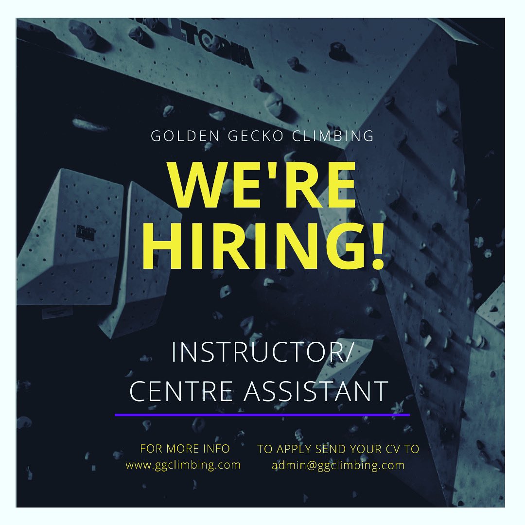 We are now recruiting for a Instructor/Centre Assistant to become part of the 🦎 team. For full details and the required qualifications click the 🔗 in our bio.

To apply send your CV to admin@ggclimbing.com

#ggclimbing #romsey #hampshire