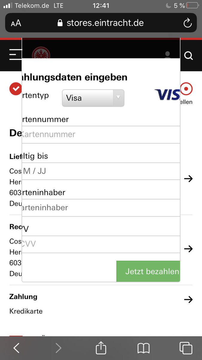 ⁦<a href="/Eintracht/">Eintracht Frankfurt</a>⁩ ein Glück läuft es sportlich besser als bei der mobile Version des Fanshops. Euer payment provider hat Nachholbedarf. Viele Grüße und nur die #SGE