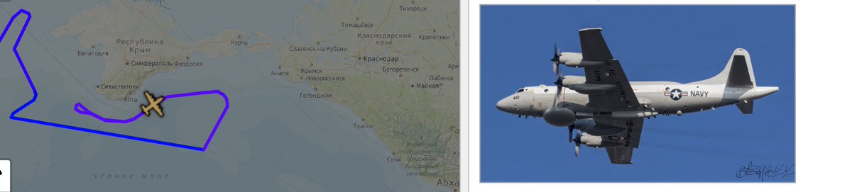 The Crimea again has an American naval reconnaissance aircraft - the Lockheed EP-3E Orion electronic reconnaissance aircraft #USA  #Russia  #Ukraine