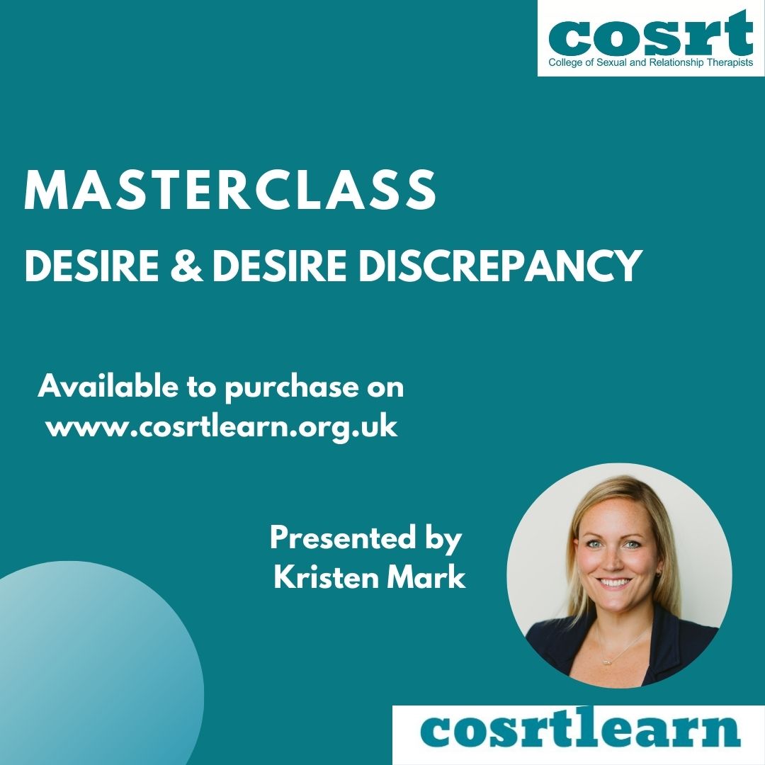 cosrtnews's tweet photo. Head over to COSRTlearn for world-renowned expert led self-access masterclasses like this one from Dr @Kristen_Mark - on Desire and Desire Discrepancy:
https://t.co/mqkJeTRmNC
#sex #desire #relationships #therapy #libido #counselling #moderntherapist #love #COSRT https://t.co/BqQFxy2Ivc