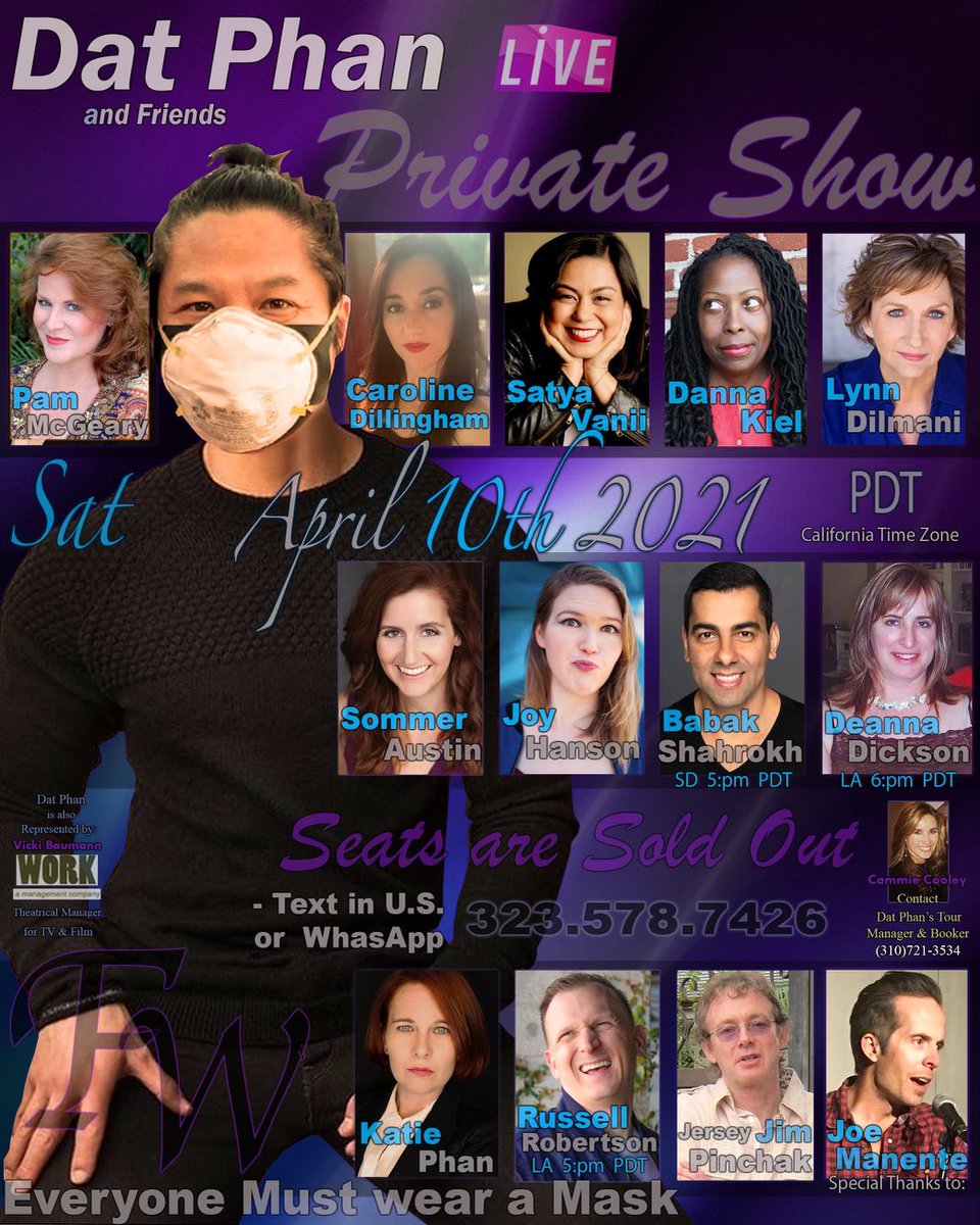sommerau's tweet photo. #SoldOut❗️In Person 🌳 This Saturday 🌴 I’m so excited❗️6pm PDT 🟢 Private Comedy Show! @Dat_Phan &amp; Friends #DatPhanAndFriends #SocialDistancing #MustWearAMask 
Text 323.578.7426 for info 🙂 #StandUpComedy 🎤 6pm PDT LA Time 🟢 #Comedy 
@crvyindependent @sassysatyaontwi + more! https://t.co/35VxDAr5eK
