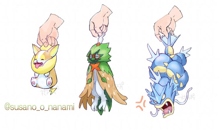 pokemon (creature) tongue anger vein watermark open mouth white background no humans  illustration images