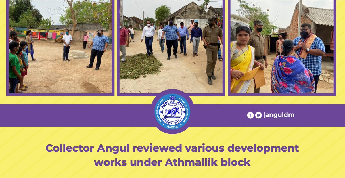 angul_dm's tweet photo. Collector Angul visited Athmallik Block area and reviewed various development works related to Odisha Adarsha Vidyalaya ,Weaver’s work and other projects  alongwith Sub Collector Athmallik and other district level officials. 
#anguldm https://t.co/xfmv4H5IeW