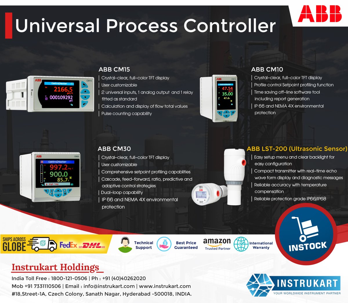 instrukarthold's tweet image. To Purchase Online Visit instrukart.com
#processcontroller #abbcm10 #abb #universalprocesscontroller #cm30 #cm15 #pidcontroller