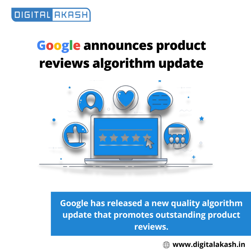 Digitalwebakash's tweet photo. Google announces product reviews algorithm update .

Contact Me
Digital Akash
9901553321
info@digitalakash.in
https://t.co/dhztz2yRAE

#digitalmarketing #marketing #socialmediamarketing #socialmedia #business #marketingdigital #branding #seo #instagram #onlinemarketing https://t.co/GOoblwcXIp