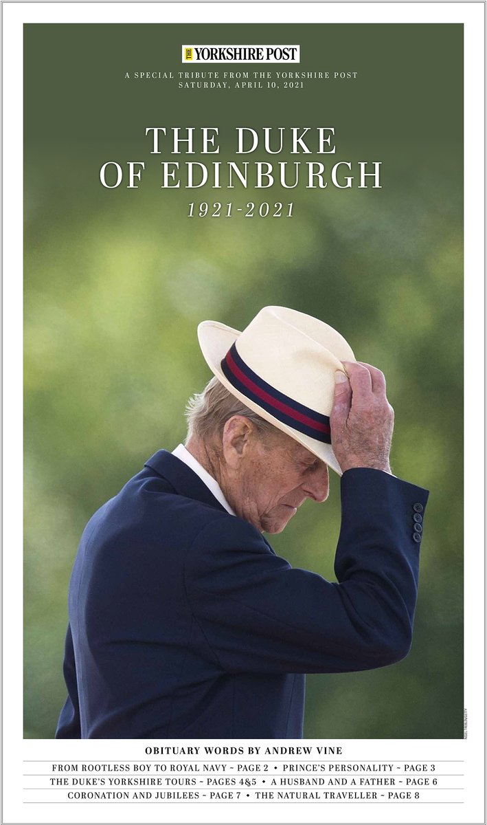 Today's Yorkshire Post - A special tribute to The Duke of Edinburgh. #Yorkshire #dukeofedinburgh #PrincePhilip