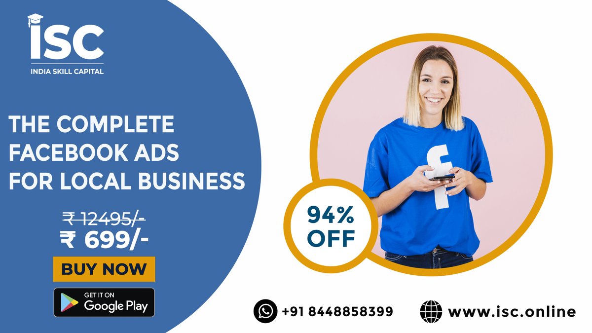 IndSkillCapital's tweet photo. GROW exponentially your business presence on Facebook and INCREASE your sales with Facebook Ads Masterclass.
Know more: https://t.co/pz9OJk0jJc
#facebook #marketing #facebookcourse #onlinemarketing #leadgeneration #socialmedia #followers #trending #facebookmarketing https://t.co/NuJpqUHr8N
