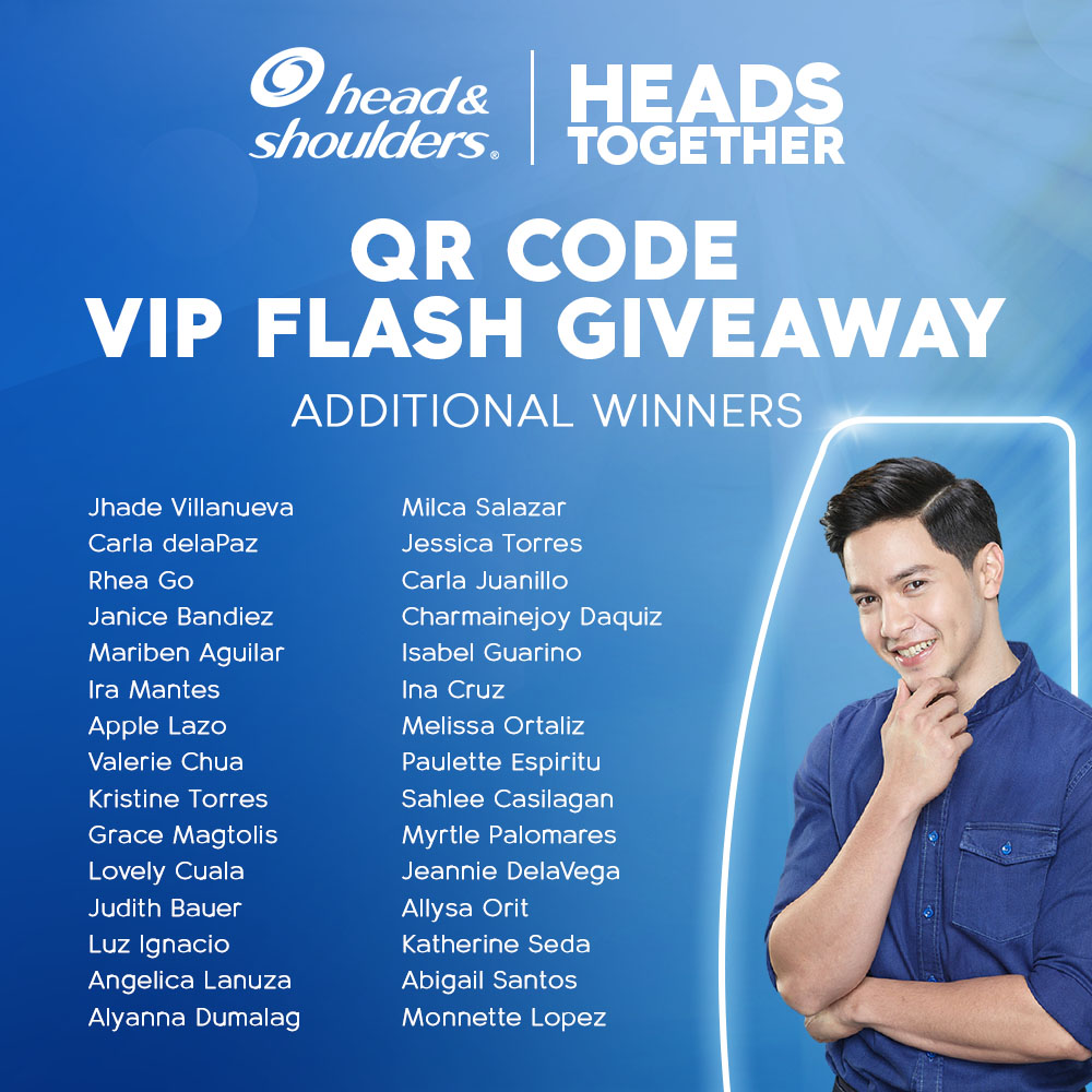 HeadShouldersPh's tweet photo. We have chosen ADDITIONAL winners to join our #HeadsTogether virtual fan meet! 🤩

Check your email and register now! https://t.co/UmLjDtFnOR